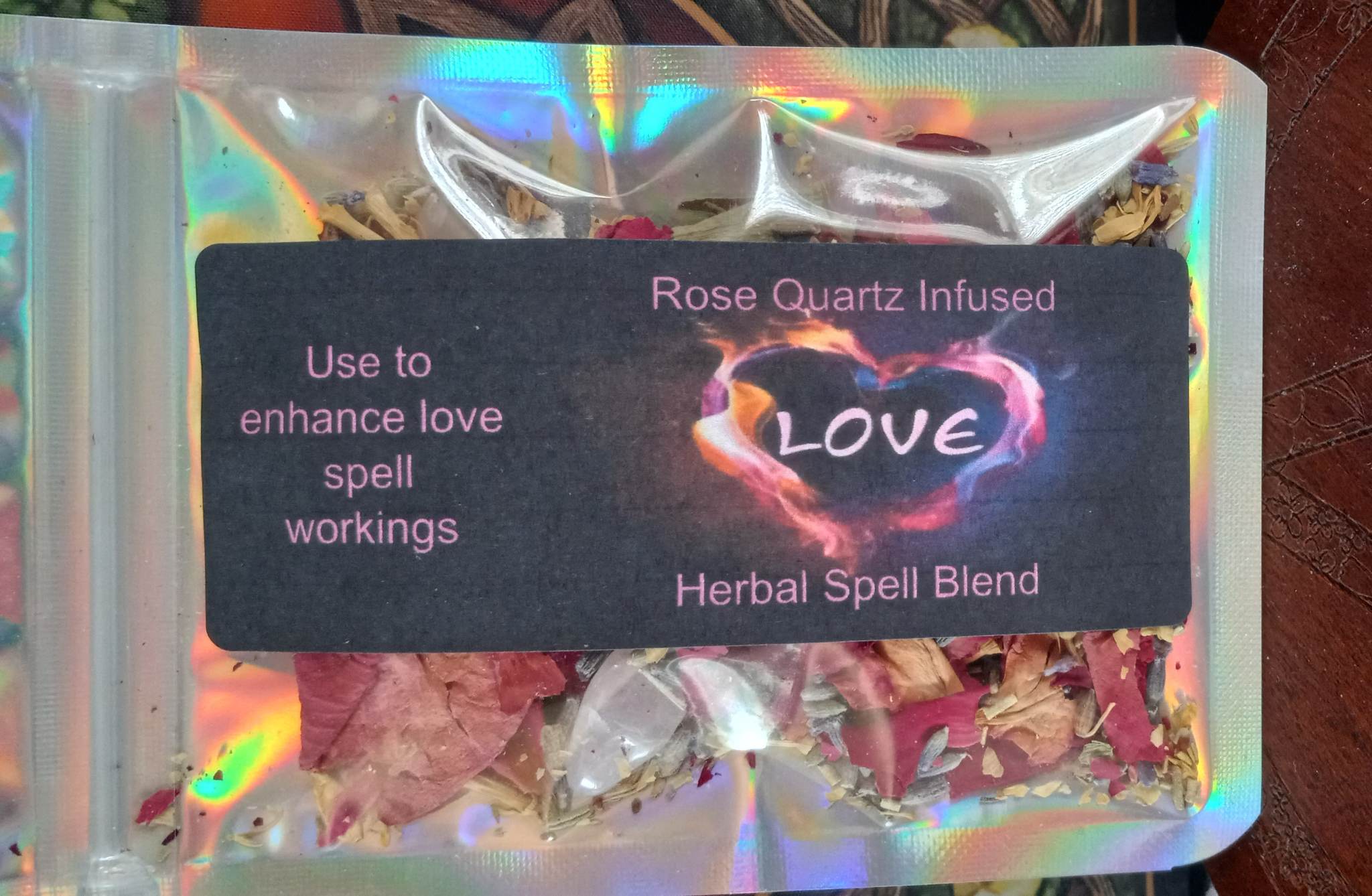 Rose Quartz Infused Love Herbal Spell Blend - Click Image to Close